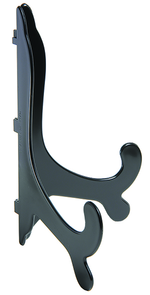 Tripar Black Wood Plate Stand - 10H